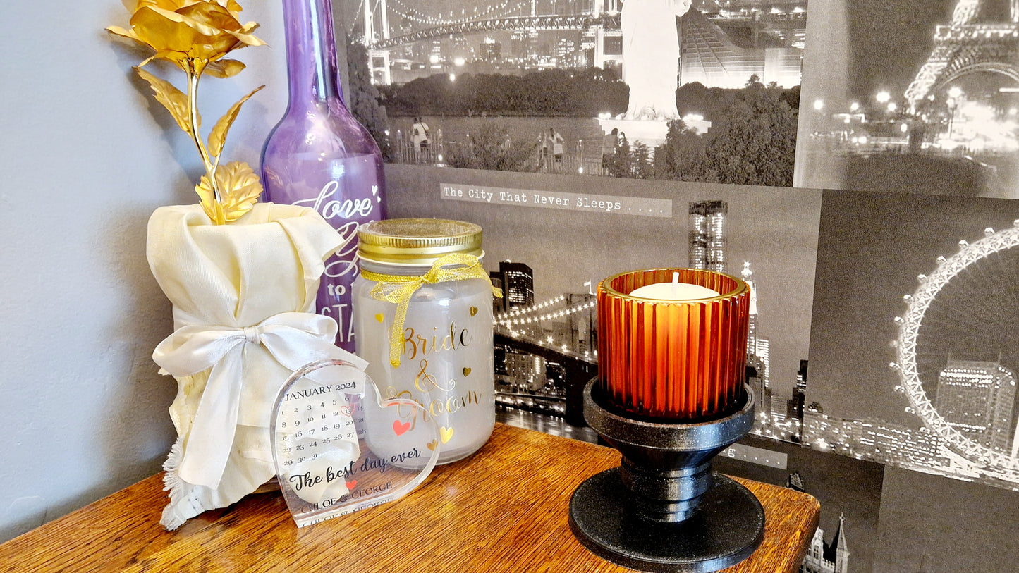Metallic Black - Large 20cl Candle Holder