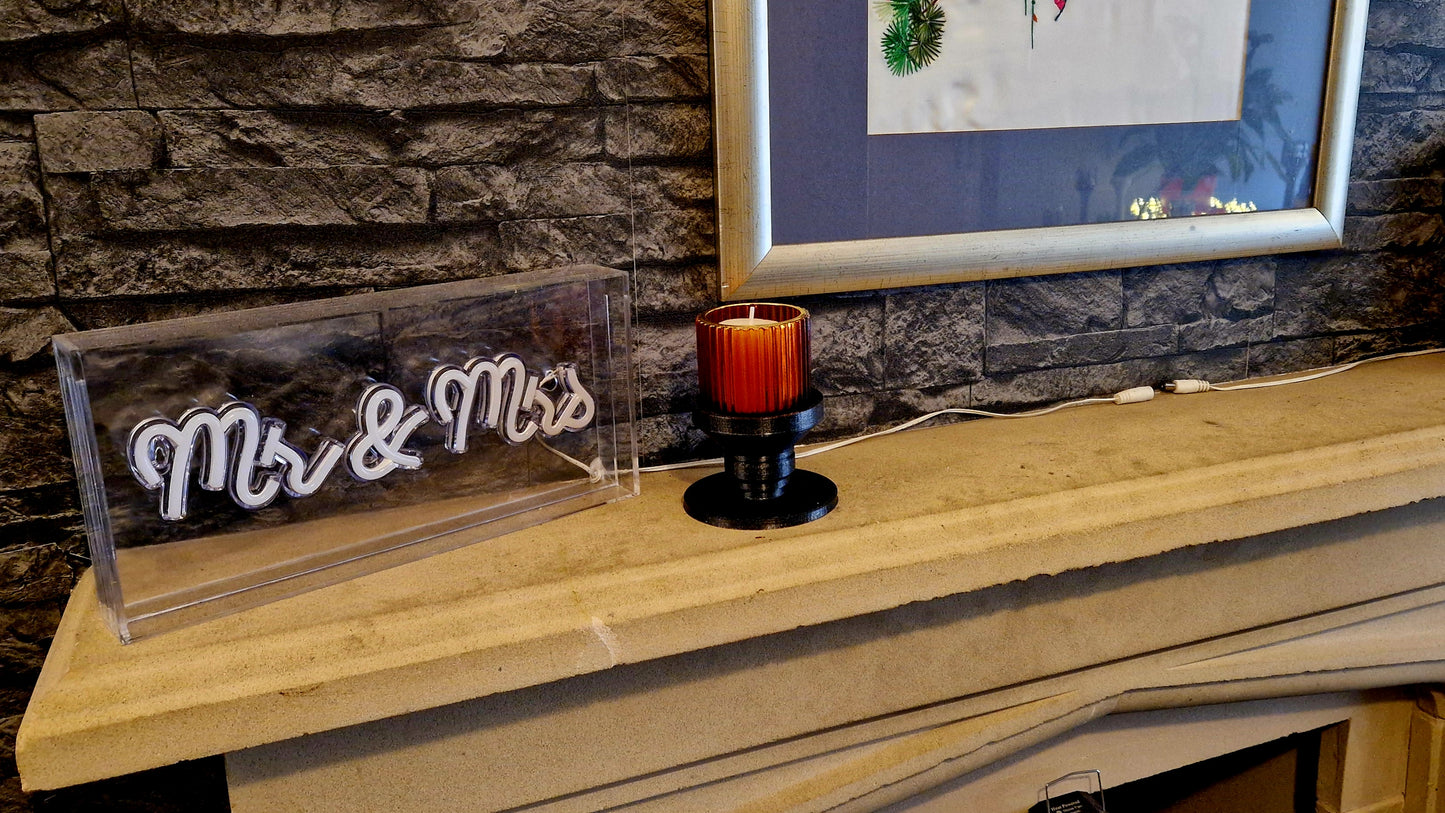 Metallic Black - Large 20cl Candle Holder