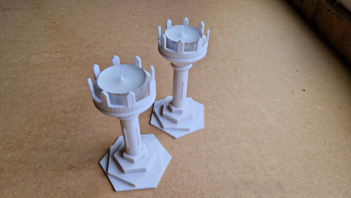 Duo Set - Tealight Holders - Refined White