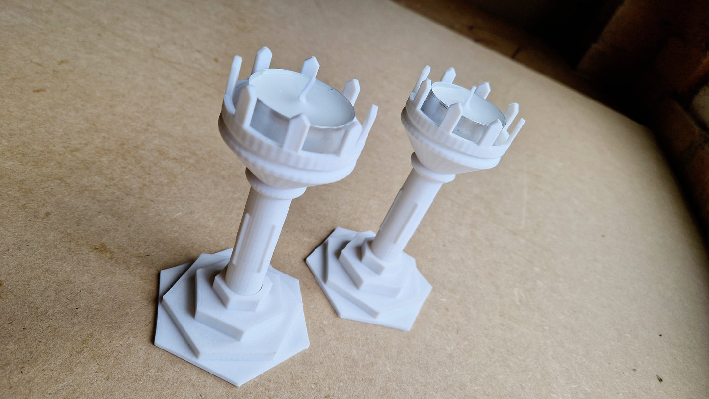 Duo Set - Tealight Holders - Refined White