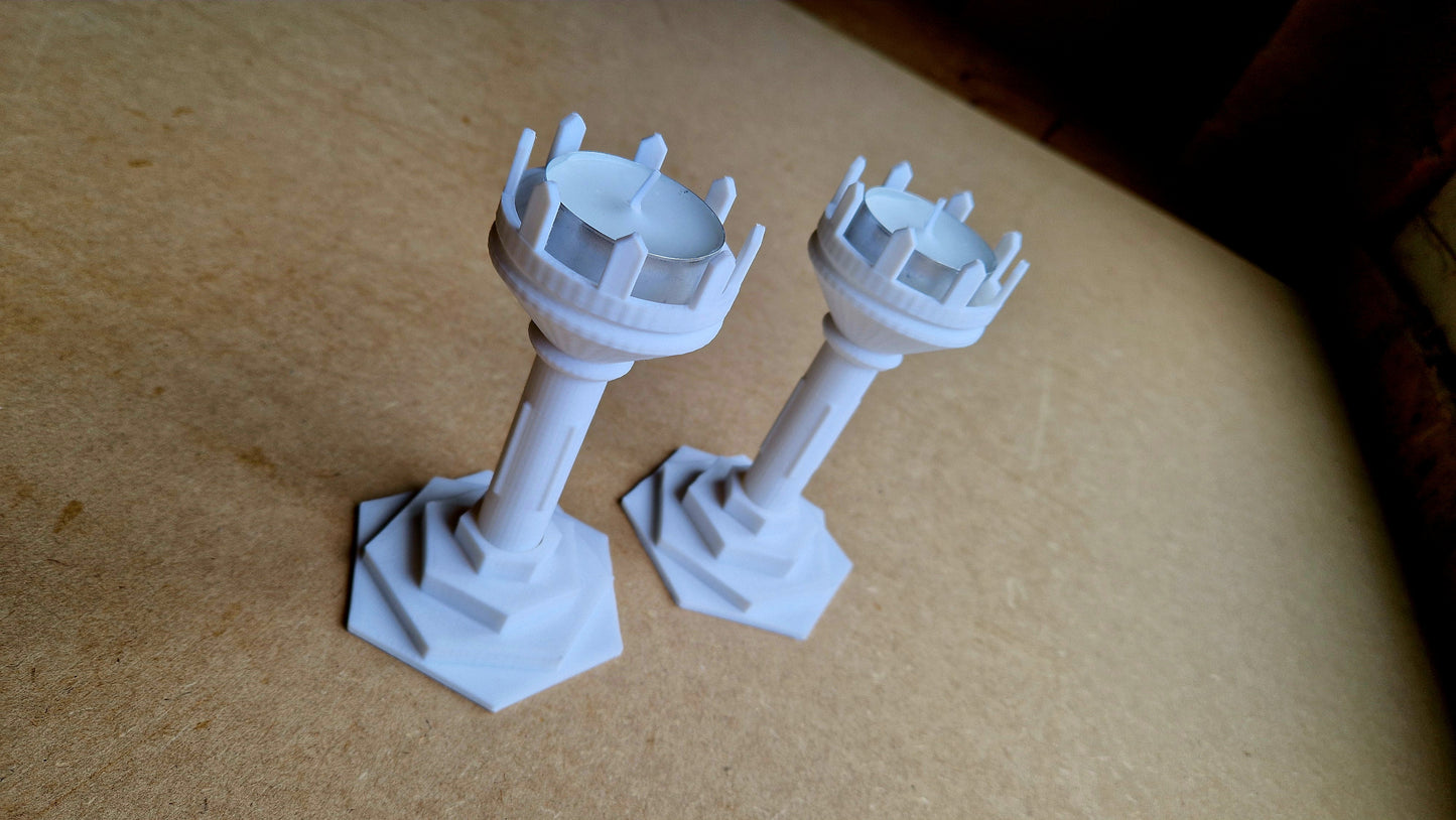 Duo Set - Tealight Holders - Refined White